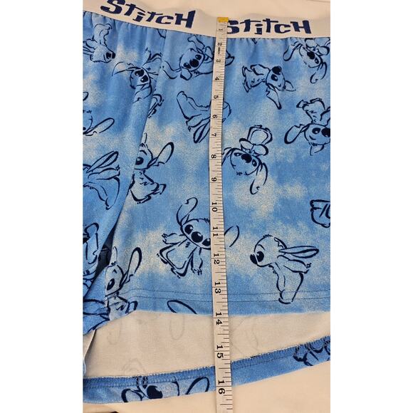 DISNEY STITCH CHARACTER WOMEN’S BLUE SLEEP SHORTS – SIZE LARGE - Picture 5 of 7